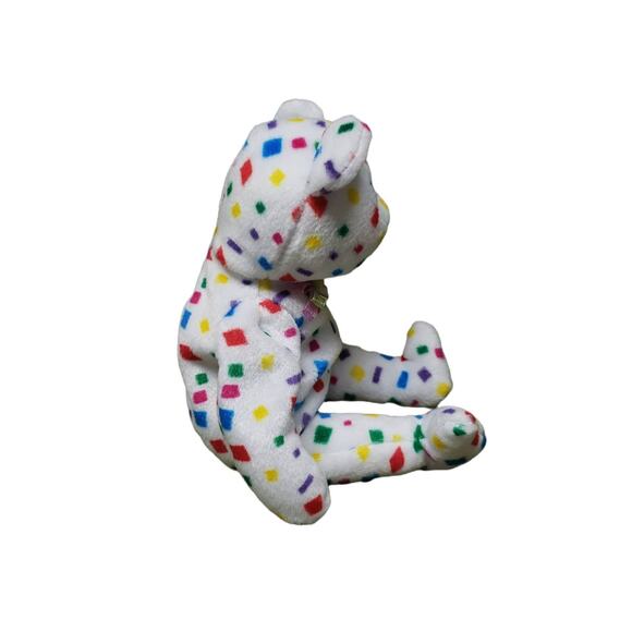 TY Beanie Baby Y2K Millennium Red White Blue Confetti Plush Stuffed Animal - Picture 4 of 6